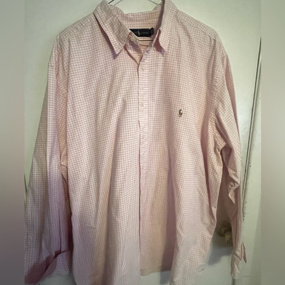 Long sleeve button down shirt.